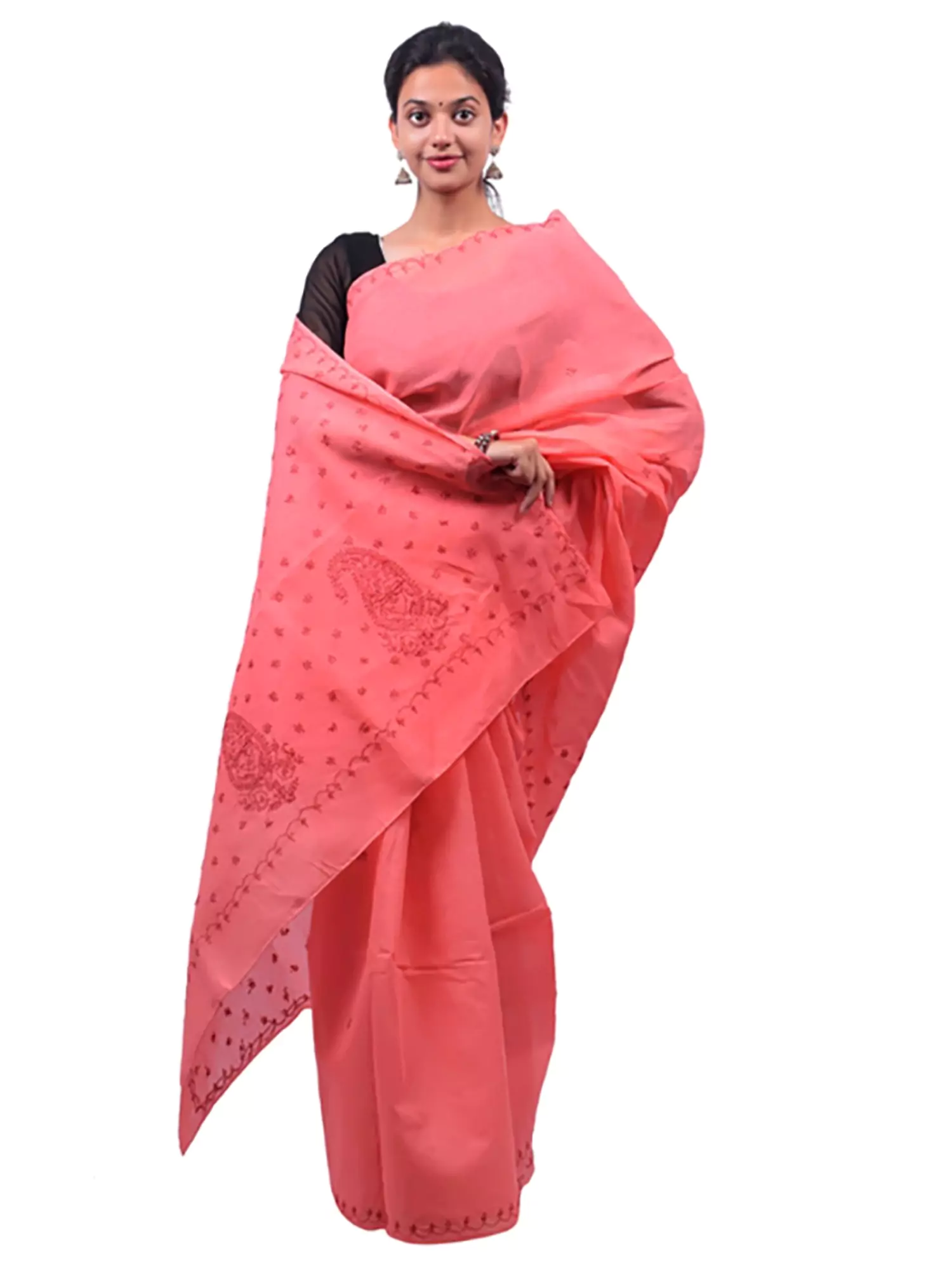 Lavangi Lucknow Chikan Keel Work Cotton Saree