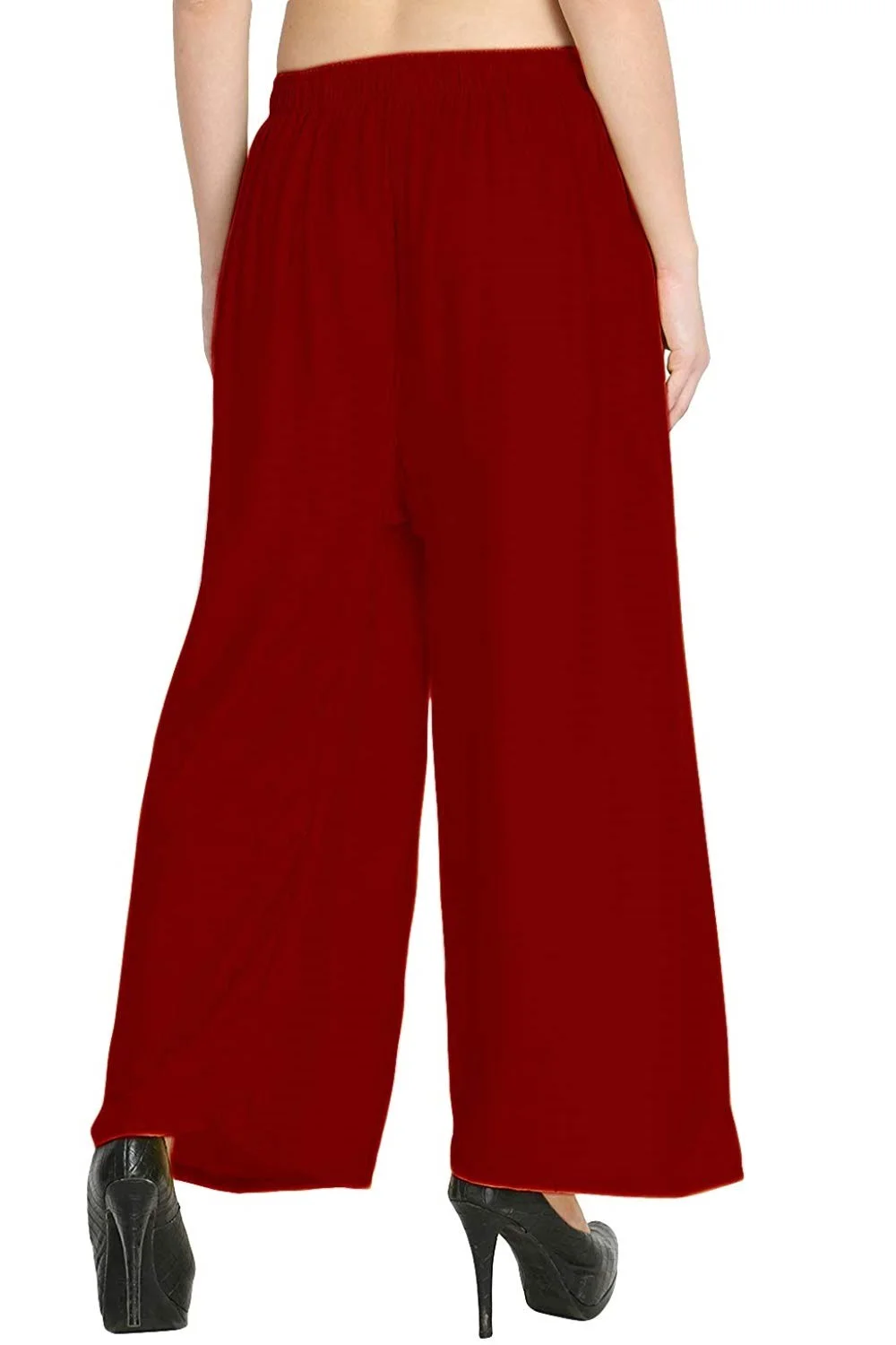 Raimnet Maroon Rayon Palazzo