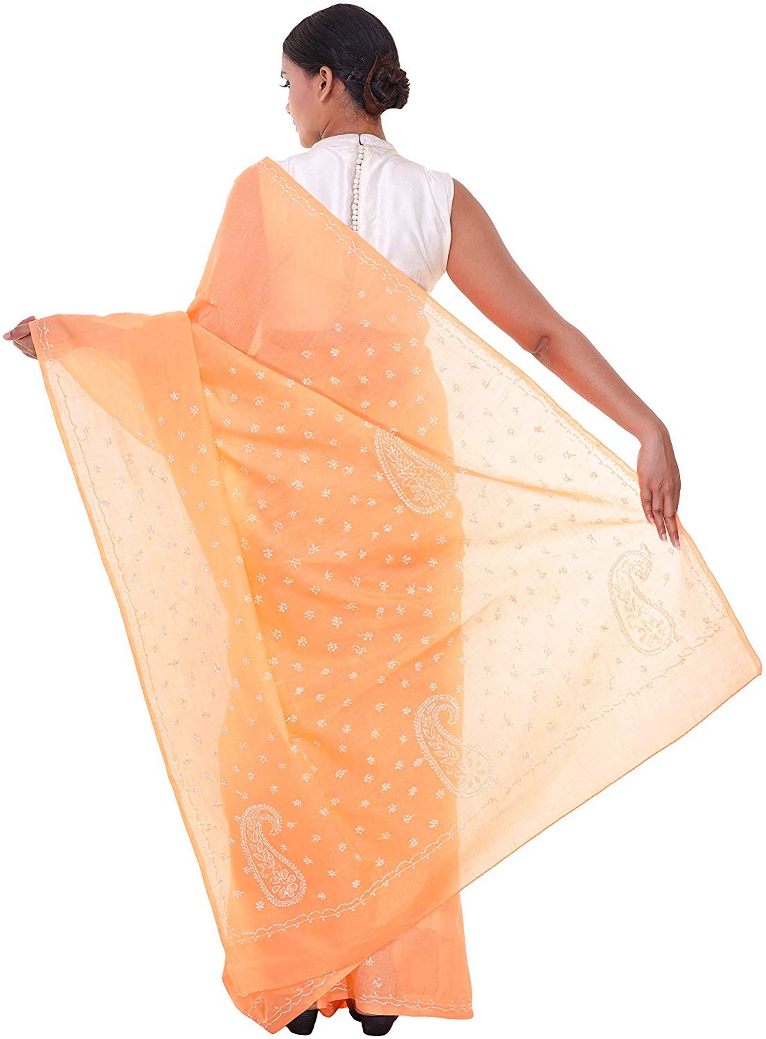 Lavangi Light Orange Keel Palla Saree