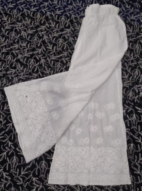 Lavangi White Chikankari Palazzo
