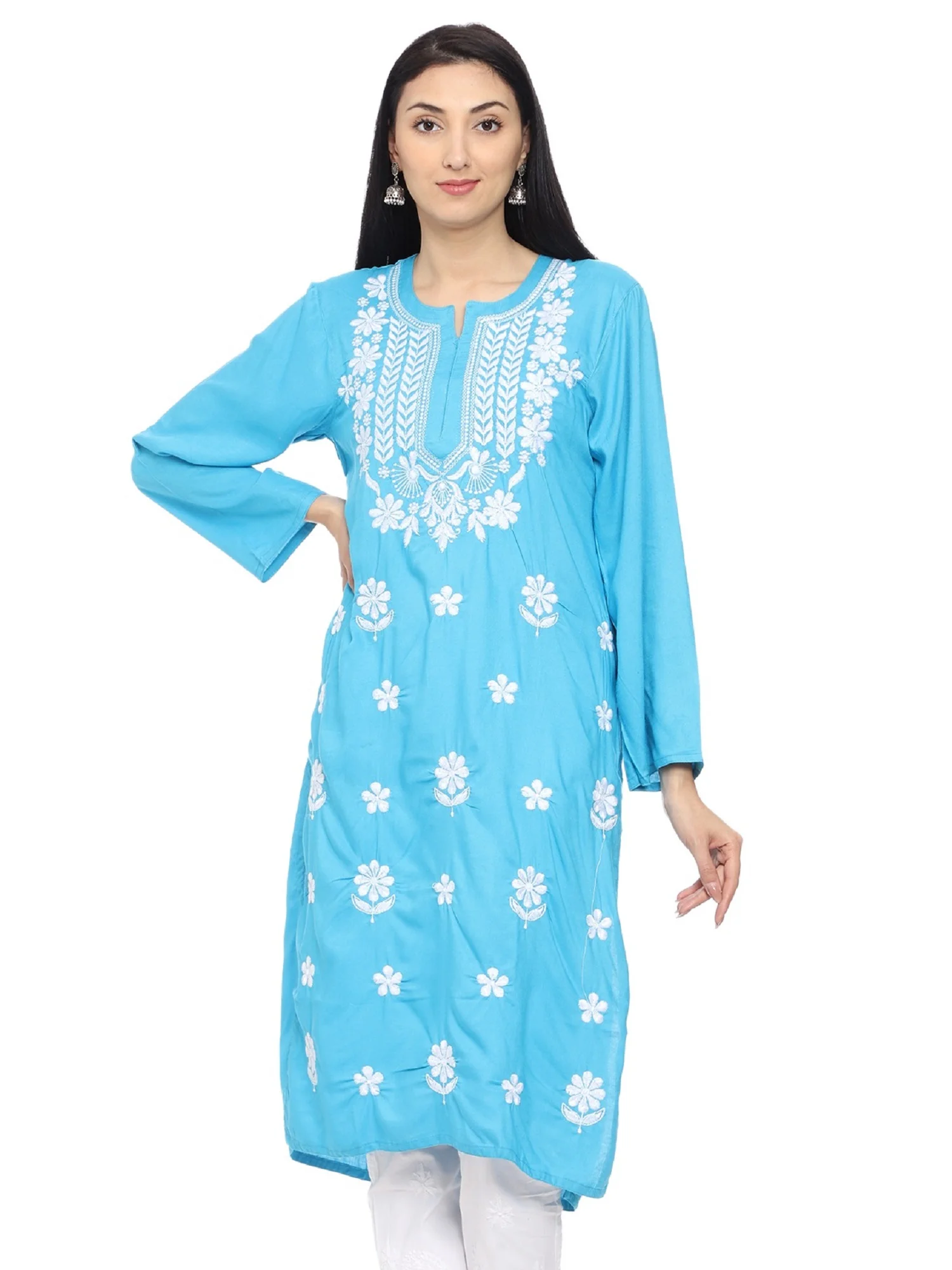 Lavangi Lucknow Sky Blue Chikankari Rayon Kurti The website is temporarily unable to service your request as it exceeded resource limit. Please try again later.