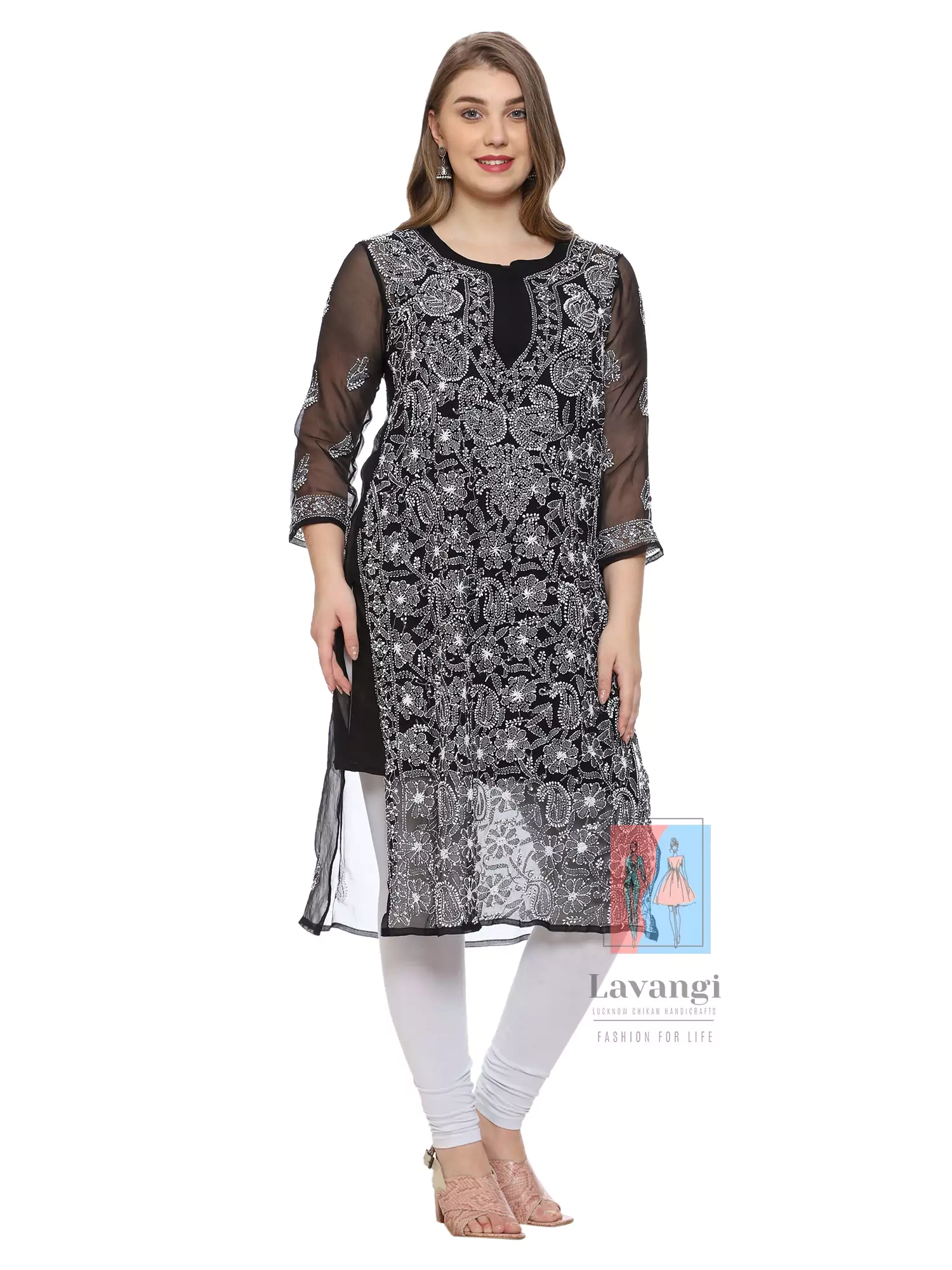 Ladies designer fancy Chikan Kurtis at Rs.600/Piece in lucknow offer by  Suraj Jewellers
