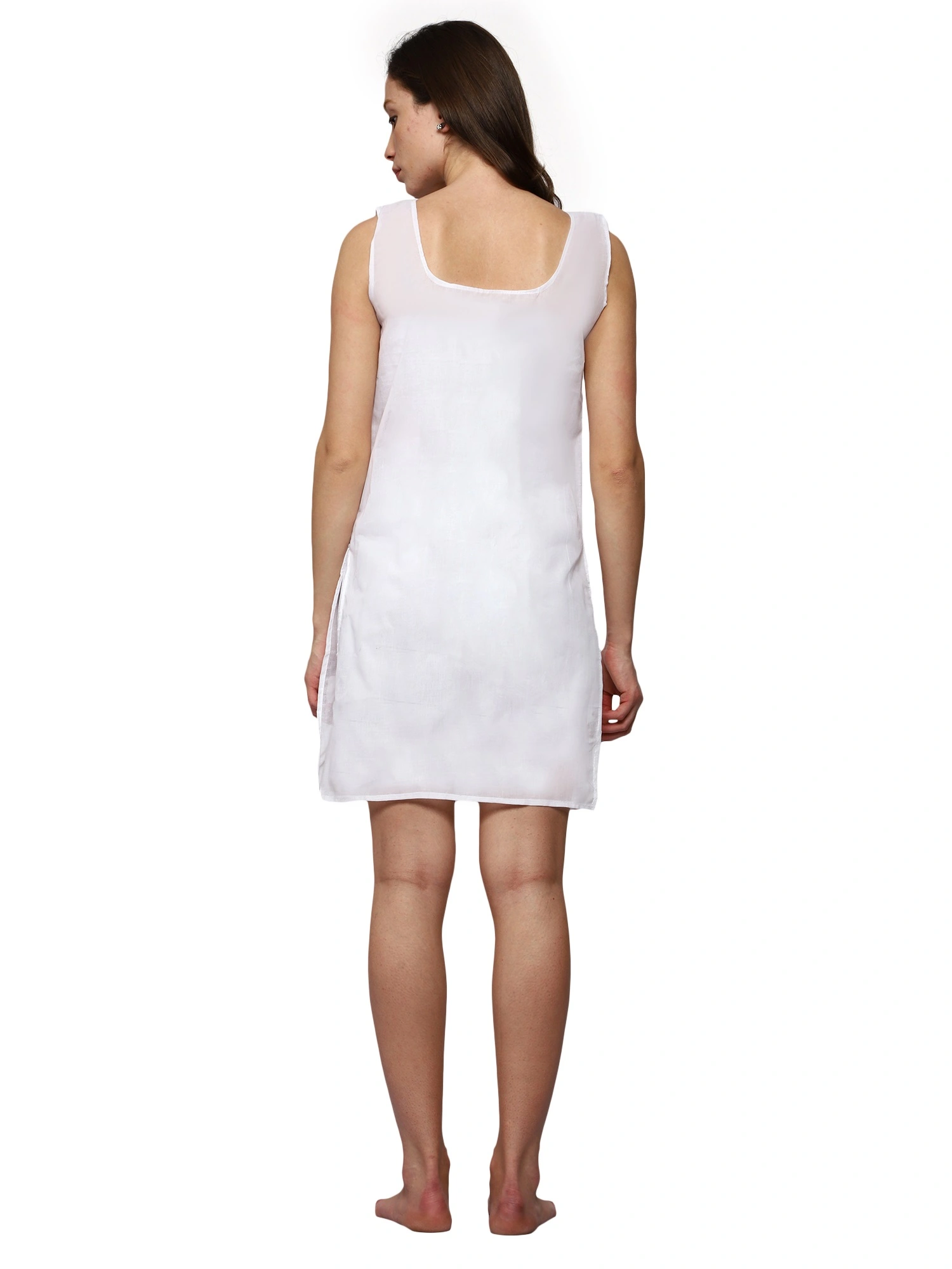 Lavangi Women White Cotton Inners / Slips / Camisoles / Linings